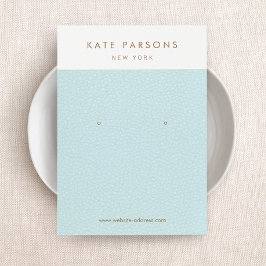 Blue Leather Earring Juwelier Display Card