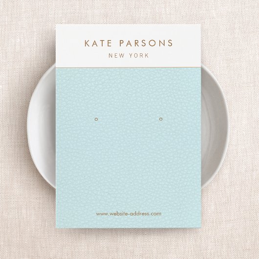 Blue Leather Earring Juwelier Display Card