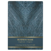 Blue Leather Gold Accents Klemmbrett (Rückseite)