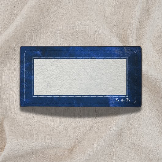 Blue Leather-Look & Linen - Scholar Series Schreibtischunterlage