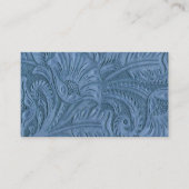 Blue Leather Print Business Cards Visitenkarte (Vorderseite)