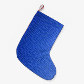 Blue leather skin texture skin kleiner weihnachtsstrumpf (Vorderansicht (hängend))