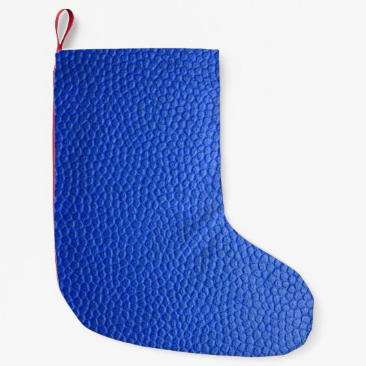 Blue leather skin texture skin kleiner weihnachtsstrumpf (Vorderseite)