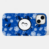 Blue leaves romantic garden Case-Mate iPhone hülle (Rückseite (Horizontal))