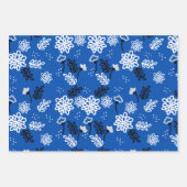 Blue leaves romantic garden geschenkpapier set (Vorderseite)