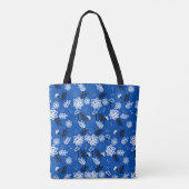 Blue leaves romantic garden tasche (Rückseite)