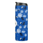 Blue leaves romantic garden thermosbecher (Nach rechts gedreht)