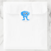 Blue Leggy Critter Runder Aufkleber (Tasche)
