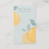 Blue Lemon Abstrakt Fruit Bold Earring Display Visitenkarte (Vorderseite)
