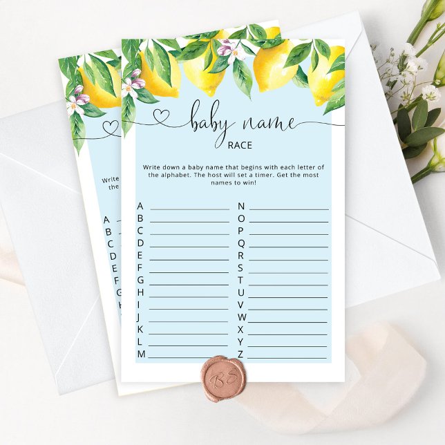 Blue Lemon Baby Name Race (Von Creator hochgeladen)