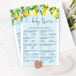 Blue Lemon Baby trion Baby Dusche Spiel