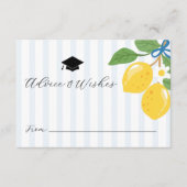 Blue Lemon Citrus Advice Graduation Begleitkarte (Vorderseite)