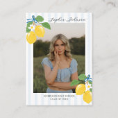 Blue Lemon Citrus Graduation College Fund Begleitkarte (Rückseite)