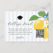 Blue Lemon Citrus Graduation College Fund Begleitkarte (Vorderseite)