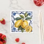 Blue Lemon Citrus Summer Serviette (Beispiel)