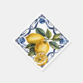 Blue Lemon Citrus Summer Serviette (Ecke)