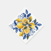 Blue Lemon Citrus Summer Serviette (Ecke)