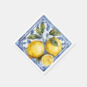 Blue Lemon Citrus Summer Serviette (Ecke)