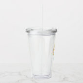 Blue Lemon Float: Smiling Bichon Cotton Candy Acryltrinkbecher (Rechts)