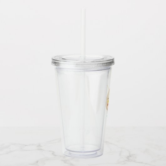 Blue Lemon Float: Smiling Bichon Cotton Candy Acryltrinkbecher (Rechts)