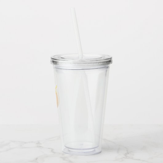 Blue Lemon Float: Smiling Bichon Cotton Candy Acryltrinkbecher (Links)