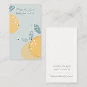 Blue Lemon Fruit Abstrakt Bold Earring Display Visitenkarte (Vorne/Hinten)