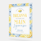 Blue Lemon Main Squeeze Acrylic Begrüßungszeichen Acrylschild (Winkel)