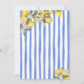 Blue Lemon Main Squeeze Bridal Shower Einladung (Rückseite)