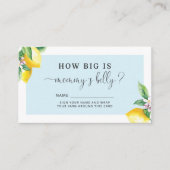 Blue Lemon Wie groß ist Mama's Bauch-Abschlusskart Begleitkarte (Vorderseite)