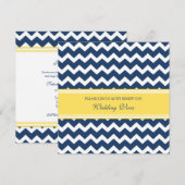 Blue Lemon Zickzack Hochzeitstag - Erneuerbare Ein Einladung (Vorne/Hinten)