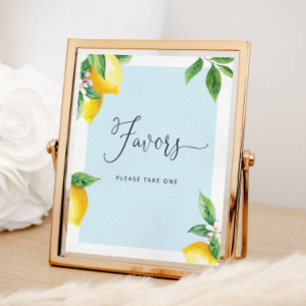 Blue Lemons Baby Dusche Favoriten Poster