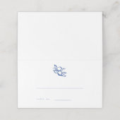 Blue Lemons Hand Drawn Wedding Escort Cards Platzkarte (Außenseite Aufgefaltet)