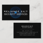 Blue Lens, Security Service Visitenkarte (Vorne/Hinten)