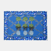 Blue Leopard Chinoiserie Ginger Jar Doormat Rug Fußmatte (Vorderseite)