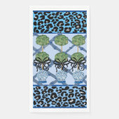 Blue Leopard Chinoiserie Ginger Jar Paper Guest Serviette (Vorderseite)