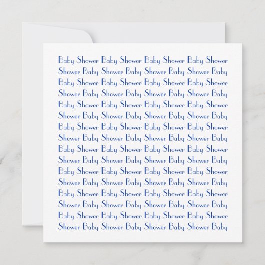 Blue Leopard Confetti Babydusche Einladung (Rückseite)