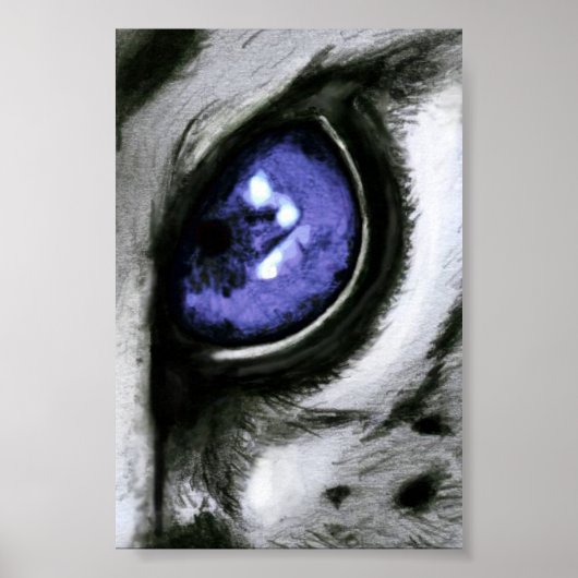 Blue Leopard Eye Poster (Vorne)