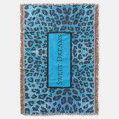 Blue Leopard Imitate Sparkle Sweet Dreams Modern C Decke (Vorderseite Vertikal)