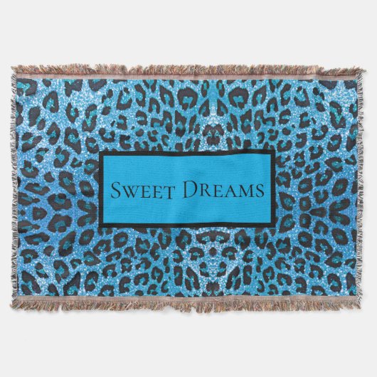 Blue Leopard Imitate Sparkle Sweet Dreams Modern C Decke (Vorderseite)