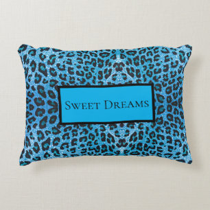 Blue Leopard Imitate Sparkle Sweet Dreams Modern C Dekokissen