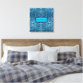 Blue Leopard Imitate Sparkle Sweet Dreams Modern C Leinwanddruck (Insitu (Schlafzimmer))