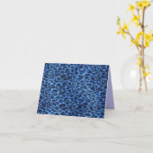 Blue Leopard Note Card Karte (Gelbe Blume)