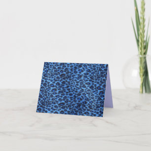 Blue Leopard Note Card Karte