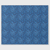 Blue Leopard Pattern Geschenkpapier (Flach)
