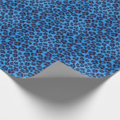 Blue Leopard Pattern Geschenkpapier (Ecke)
