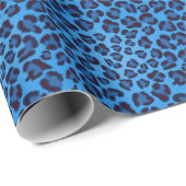 Blue Leopard Pattern Geschenkpapier (Rolleneckpunkt)