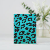 BLUE LEOPARD POSTKARTE (Stehend Vorderseite)