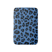 Blue Leopard Print Badematte (Vorderseite Vertikal)