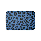 Blue Leopard Print Badematte (Vorderseite)