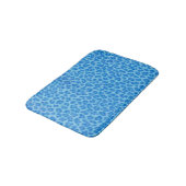 Blue Leopard Print Bath Mat Badematte (Schrägansicht)